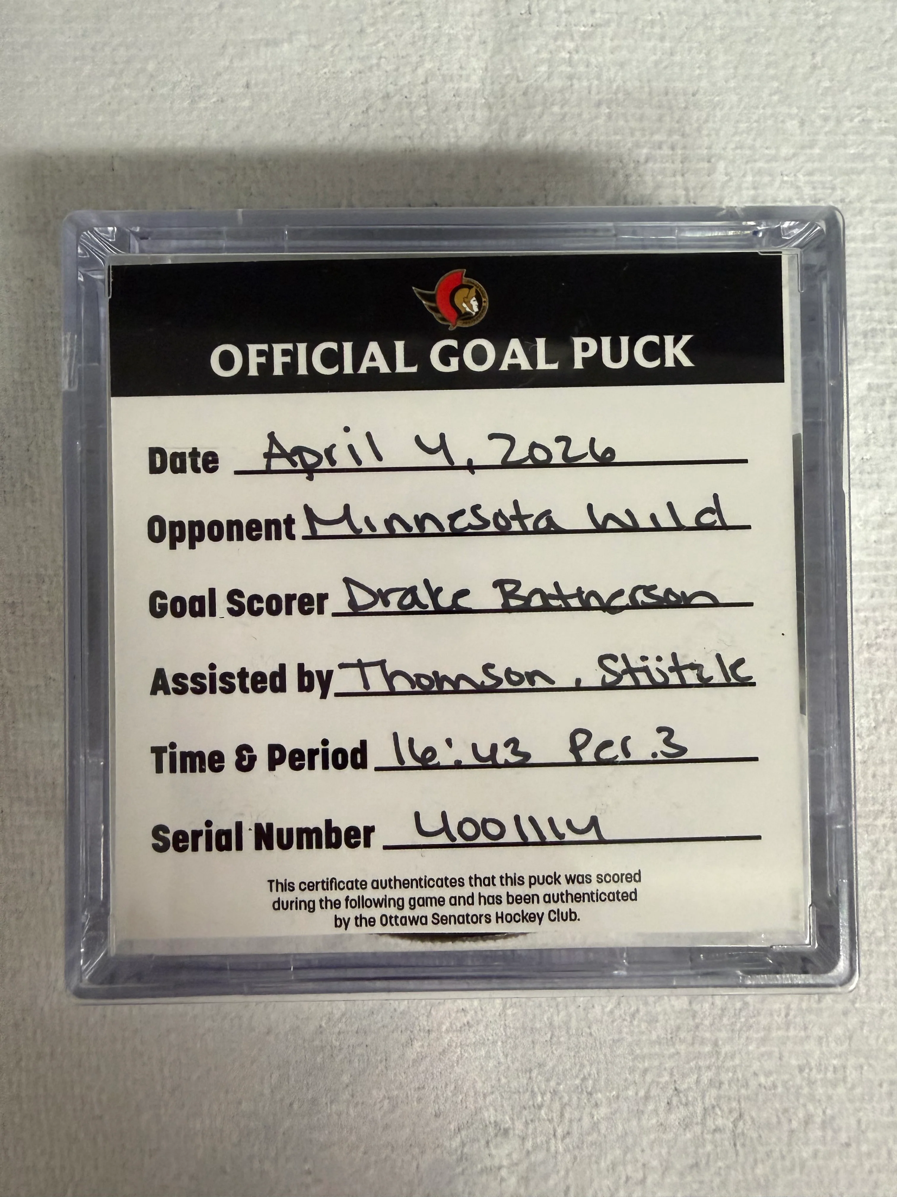 Apr 4 Drake Batherson