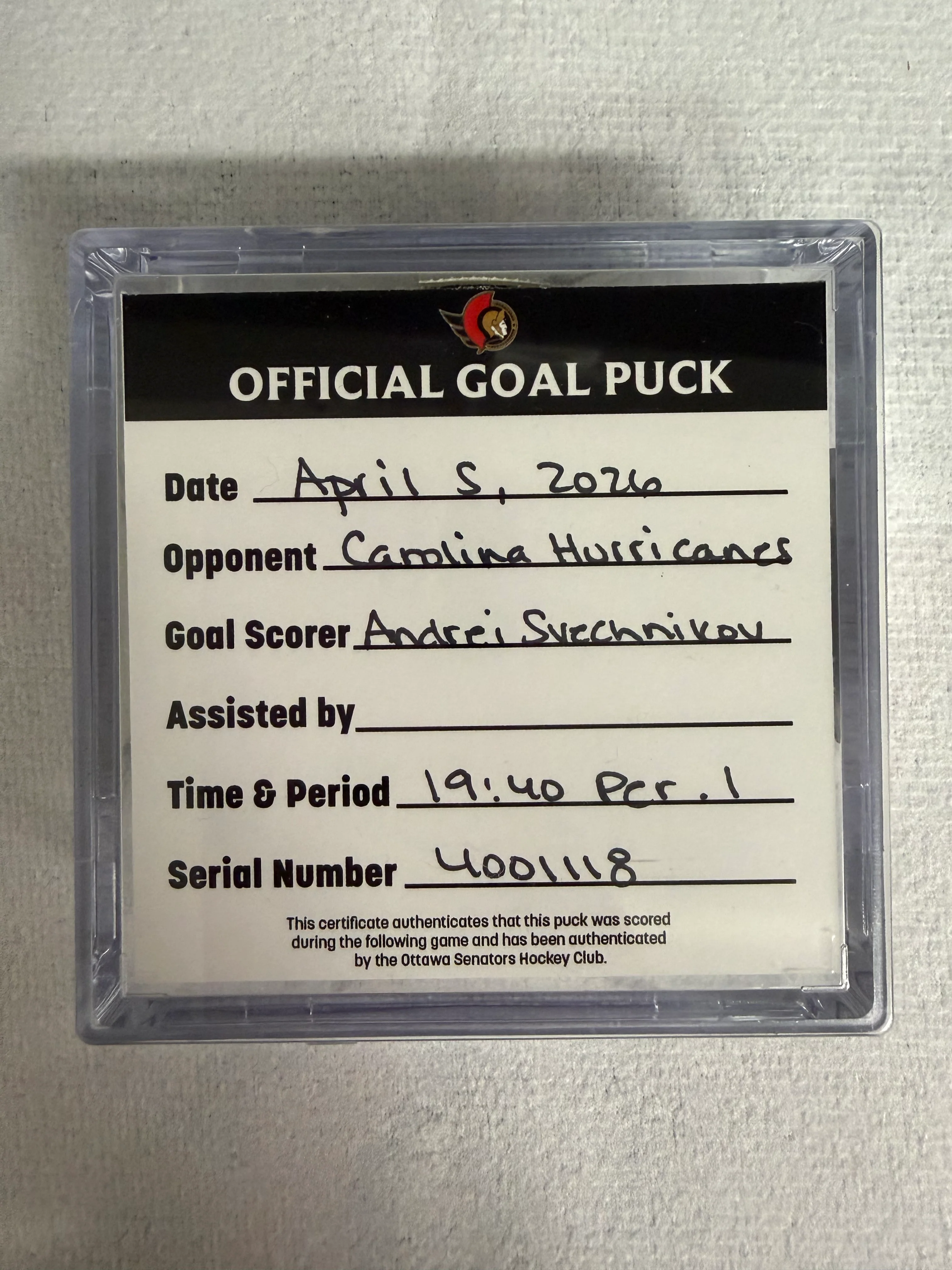 Apr 5 Andrei Svechnikov