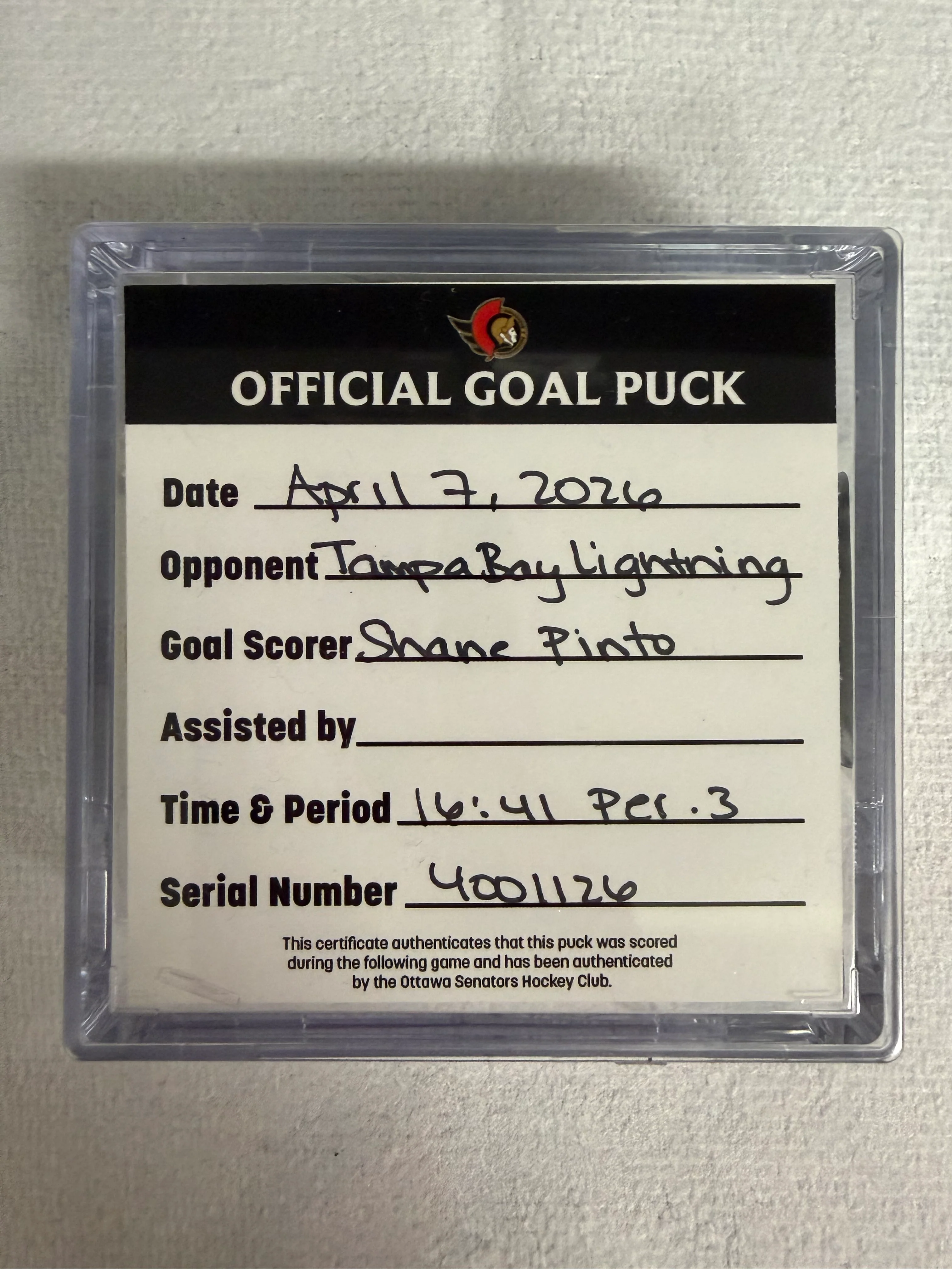 Apr 7 Shane Pinto