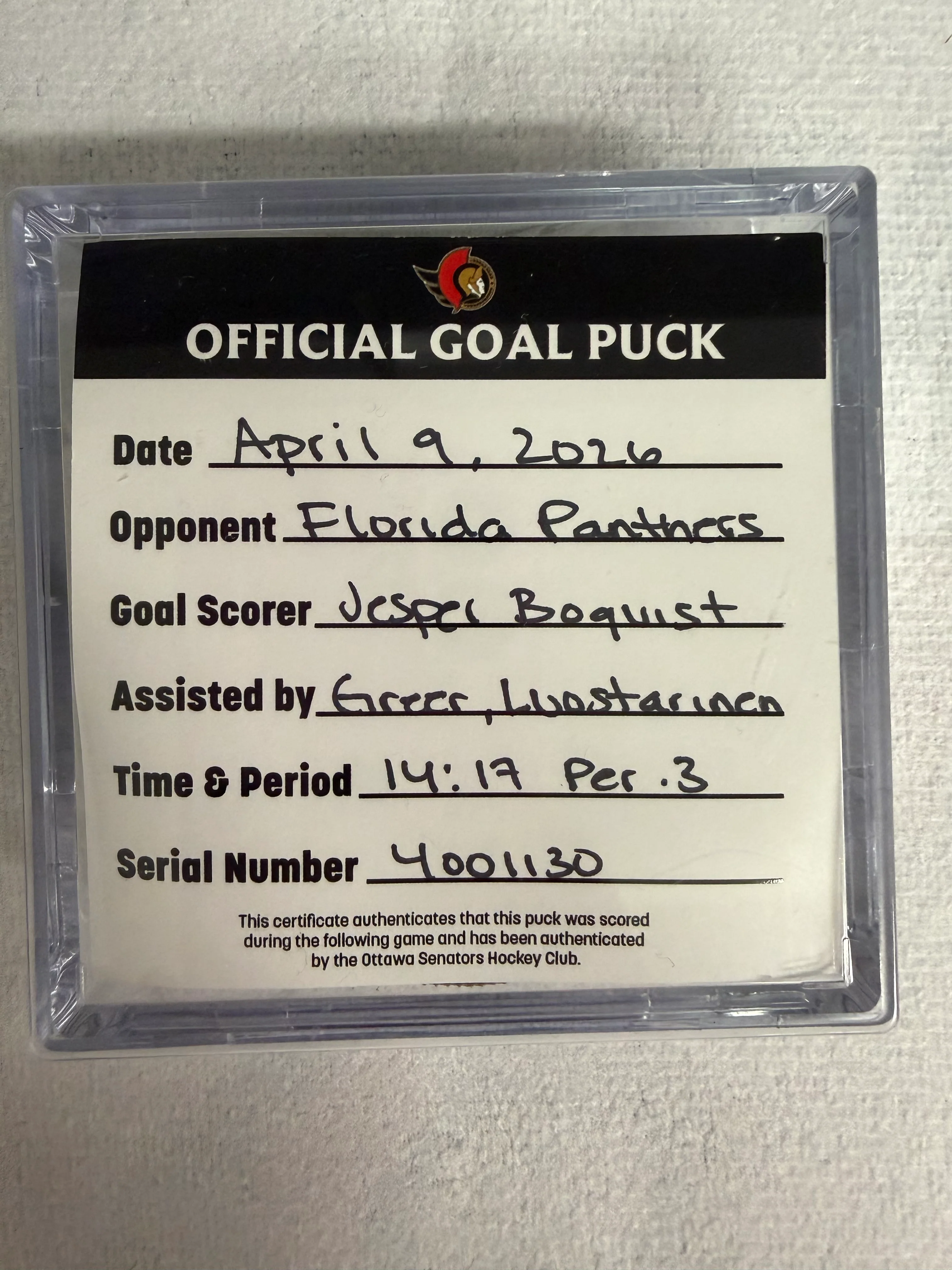 Apr 9 Jesper Boqvist