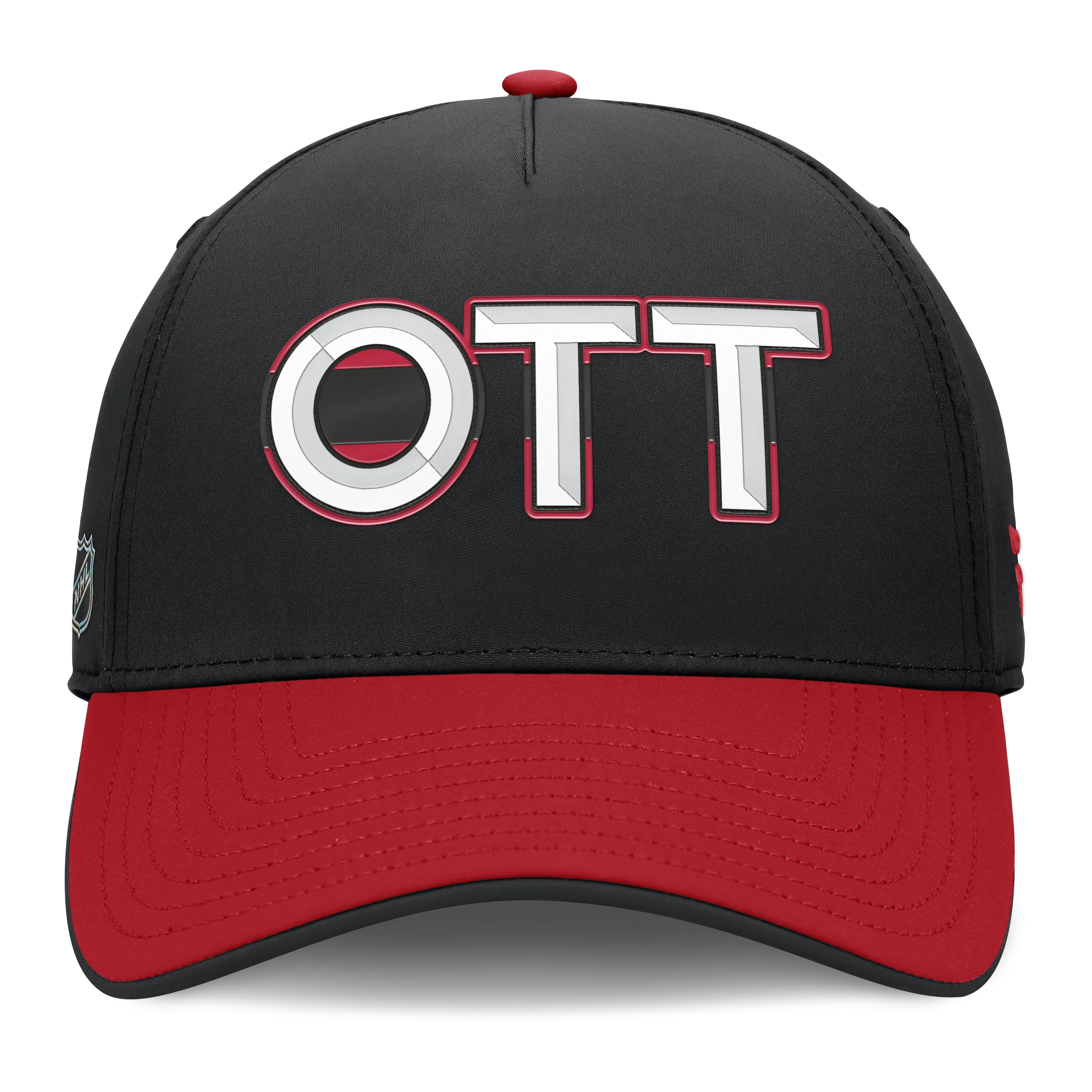 Authentic Pro Blk/Red OTT Stretch Cap - Image 3
