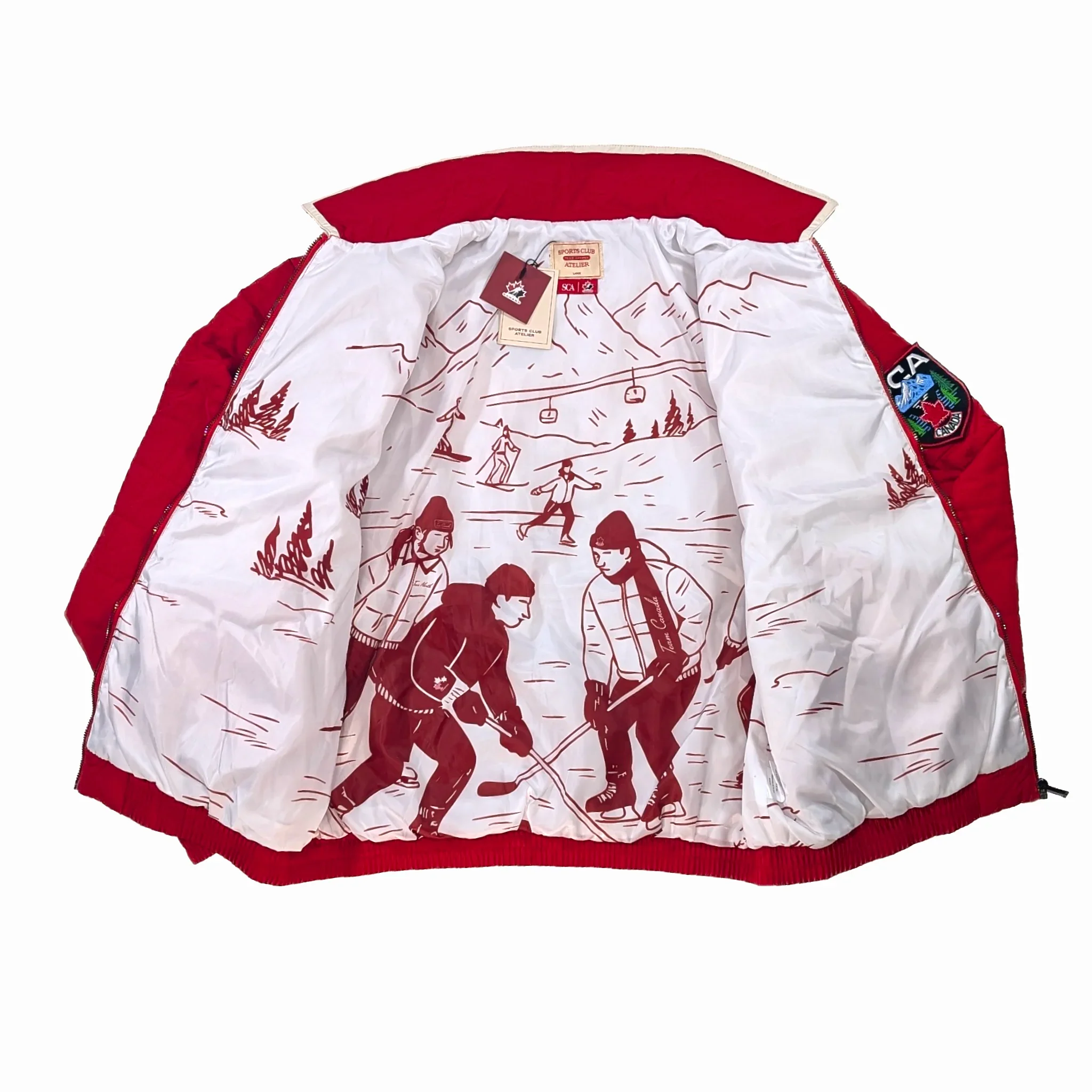 HOCKEY CANADA RED QUILTED PUFFER JACKET - Image 3