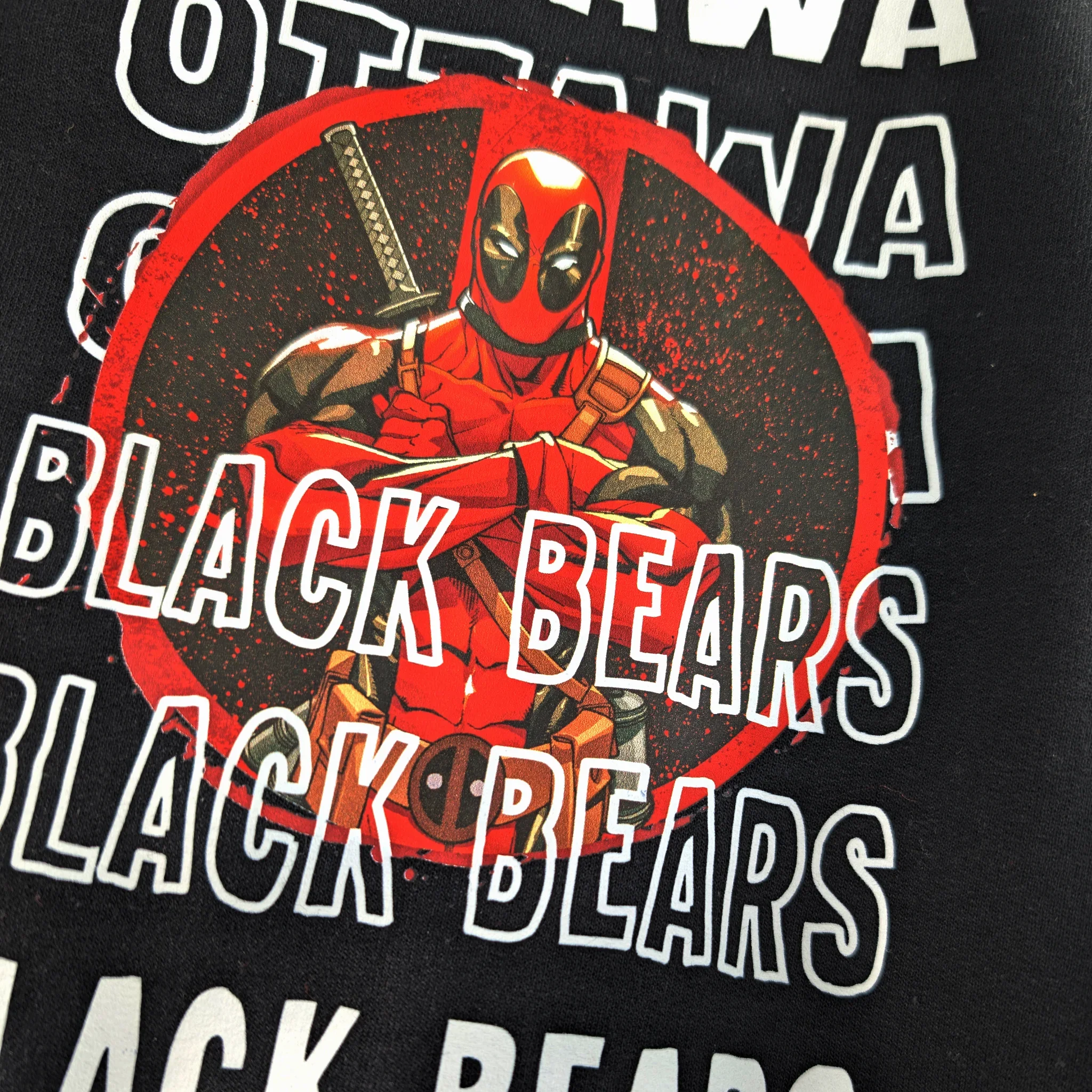 OTTAWA BLACK BEARS DEADPOOL COLLAB HOODIE - Image 2