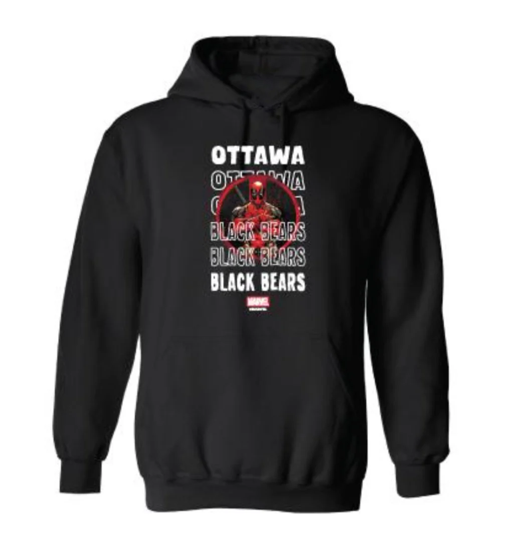 OTTAWA BLACK BEARS DEADPOOL COLLAB HOODIE - Image 5