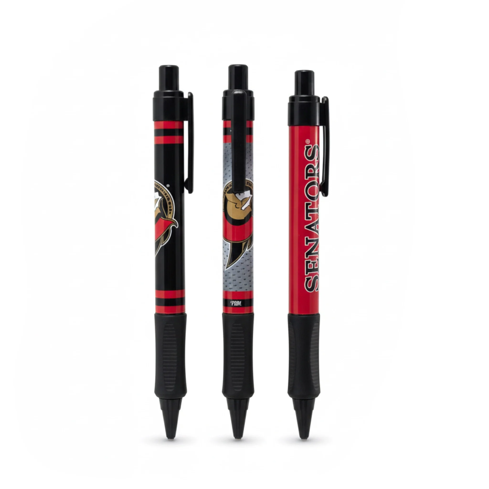 OTTAWA SENATORS 3 PACK SOFT GRIP PENS