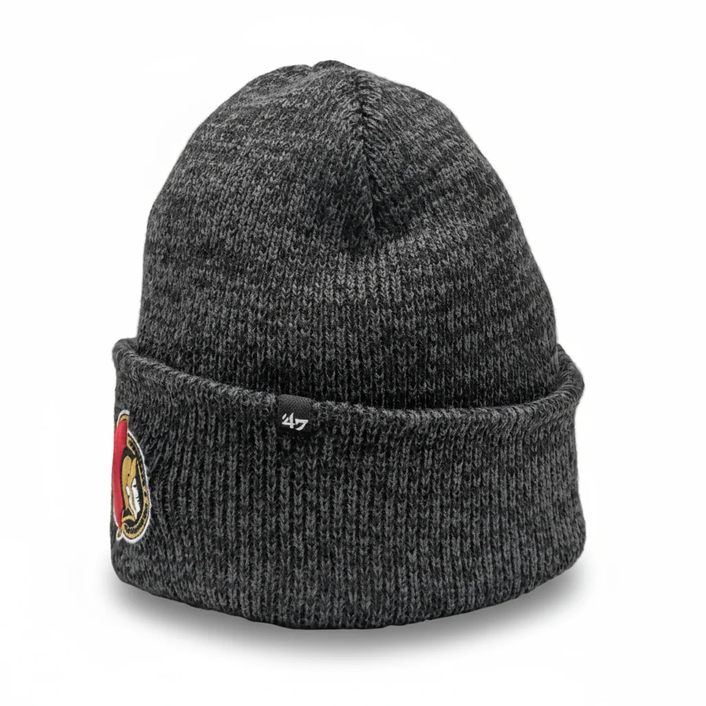 OTTAWA SENATORS 47 BRAND BRAIN FREEZE CUFFED KNIT BEANIE - Image 2