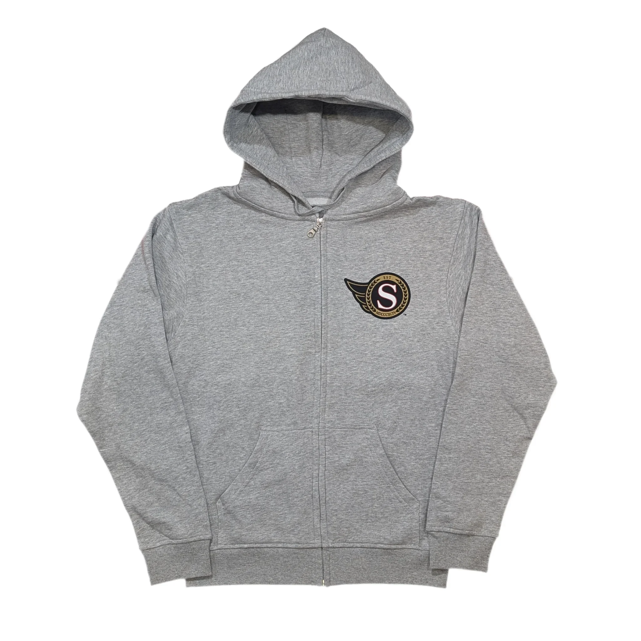 OTTAWA SENATORS CORE ALTERNATE GREY ZIP UP HOODIE