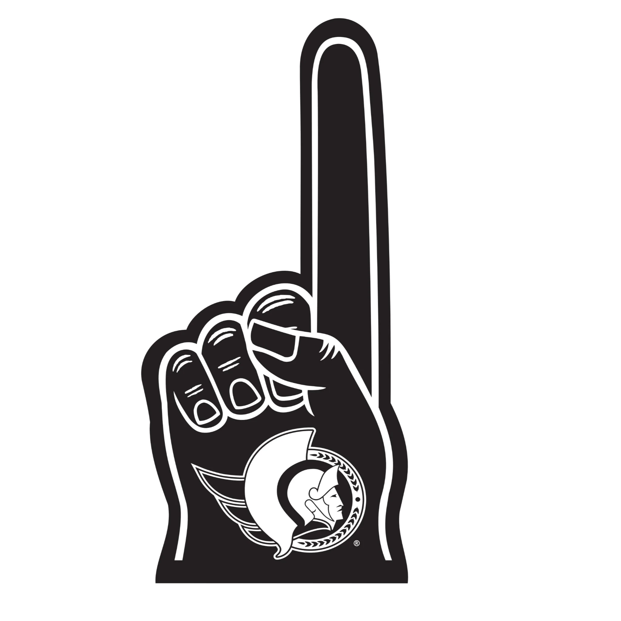 OTTAWA SENATORS LOGO BLACK FOAM FINGER