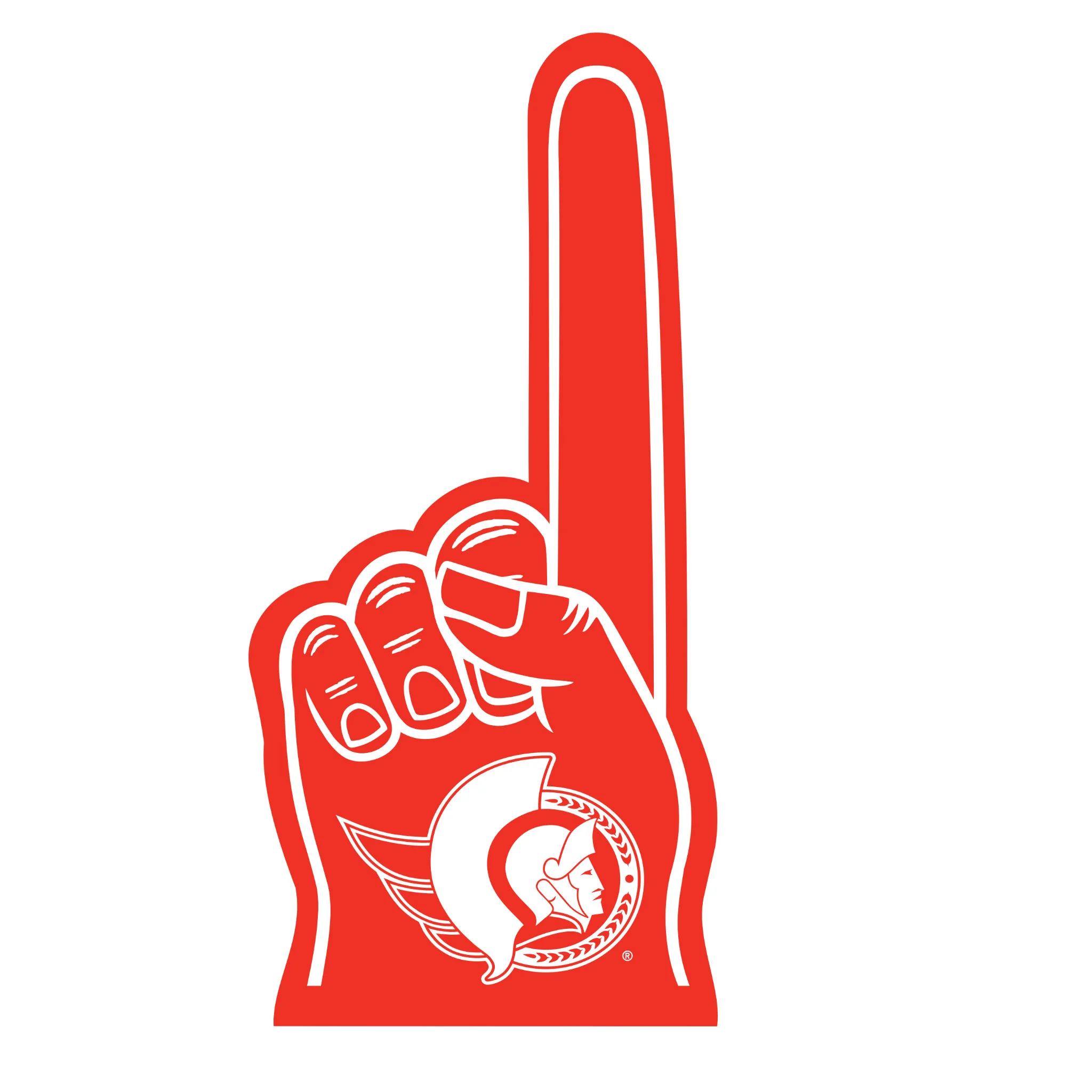 OTTAWA SENATORS LOGO RED FOAM FINGER