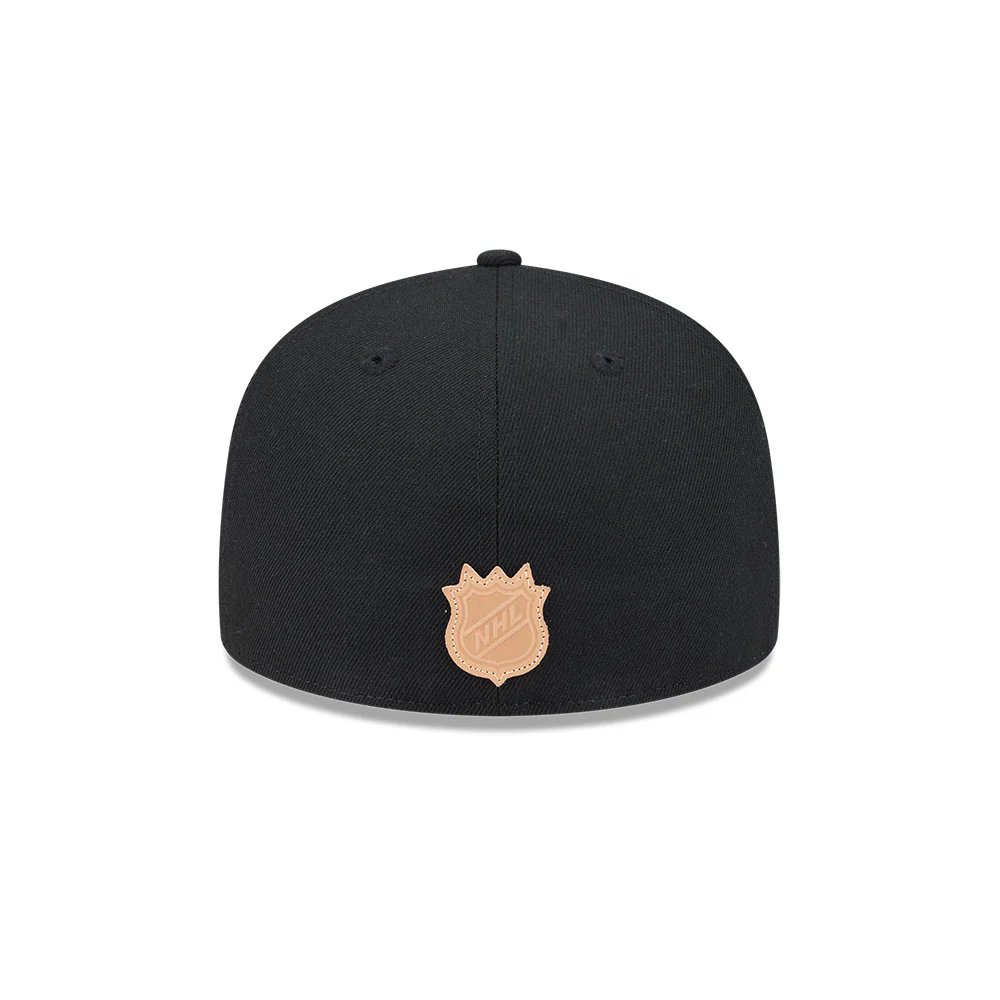 Ottawa Senators New Era Black/Beige 59Fifty Leather Fitted hat - Image 5