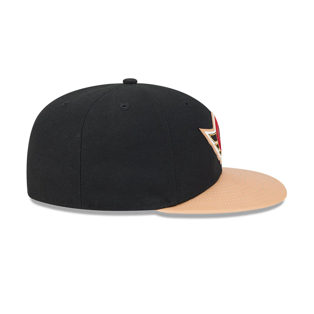 Ottawa Senators New Era Black/Beige 59Fifty Leather Fitted hat - Image 6