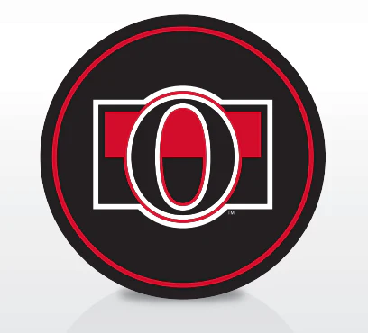 OTTAWA SENATORS 'O' LOGO PUCK