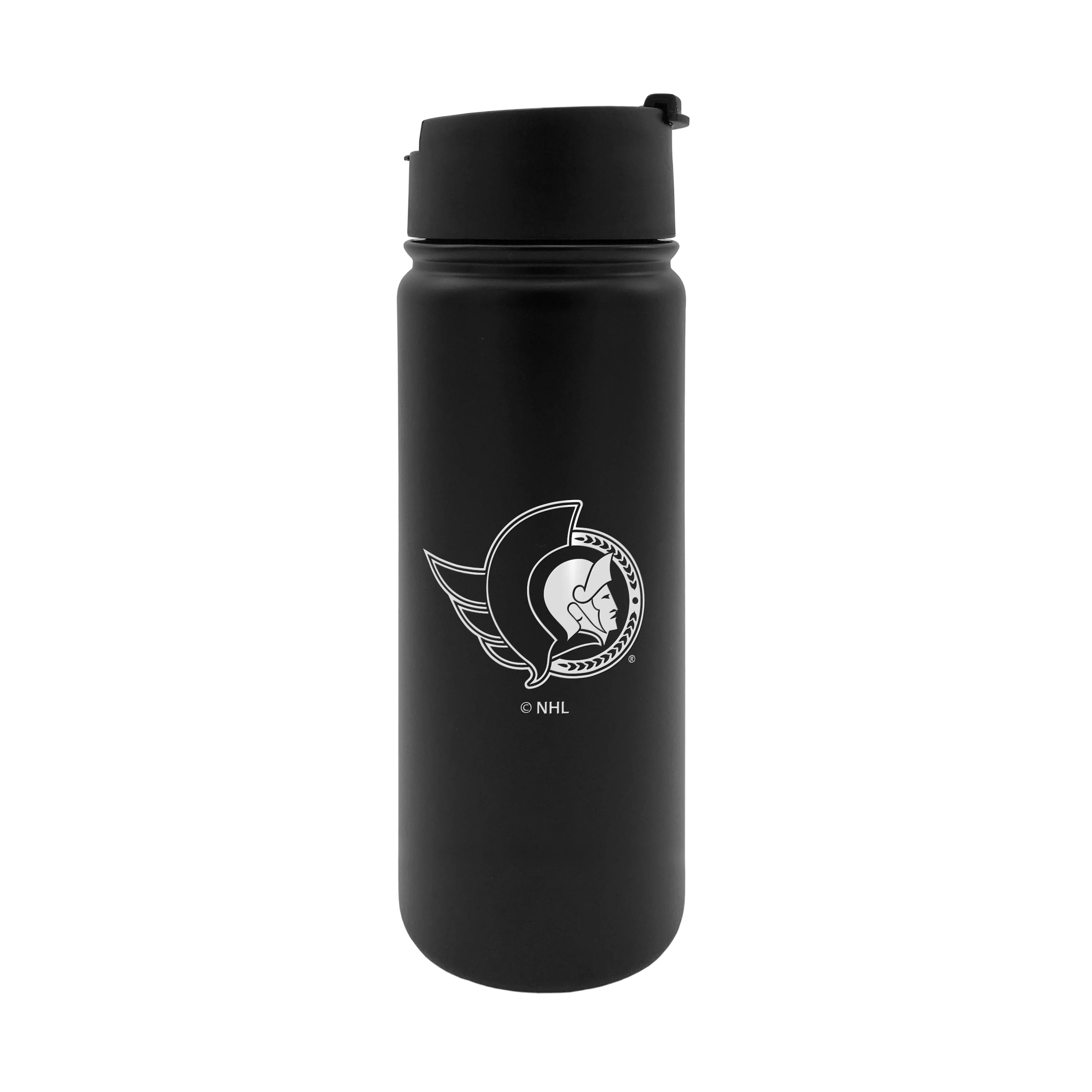 OTTAWA SENATORS STAINLESS STEEL EXECUTIVE BOTTLE 18 OZ BLK
