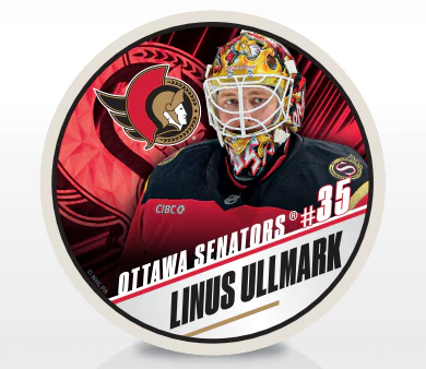 OTTAWA SENATORS ULLMARK PLAYER PUCK