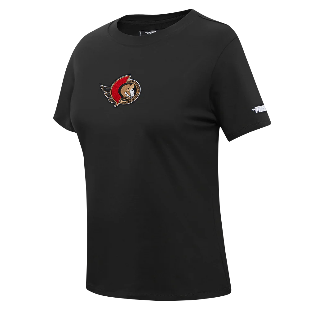 OTTAWA SENATORS WOMEN'S CLASSIC ICON PRO BLACK SLIM FIT TEE - Image 4