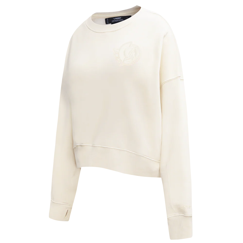 OTTAWA SENATORS WOMEN'S NEUTRAL FLEECE CREWNECK SWEATER - Image 3