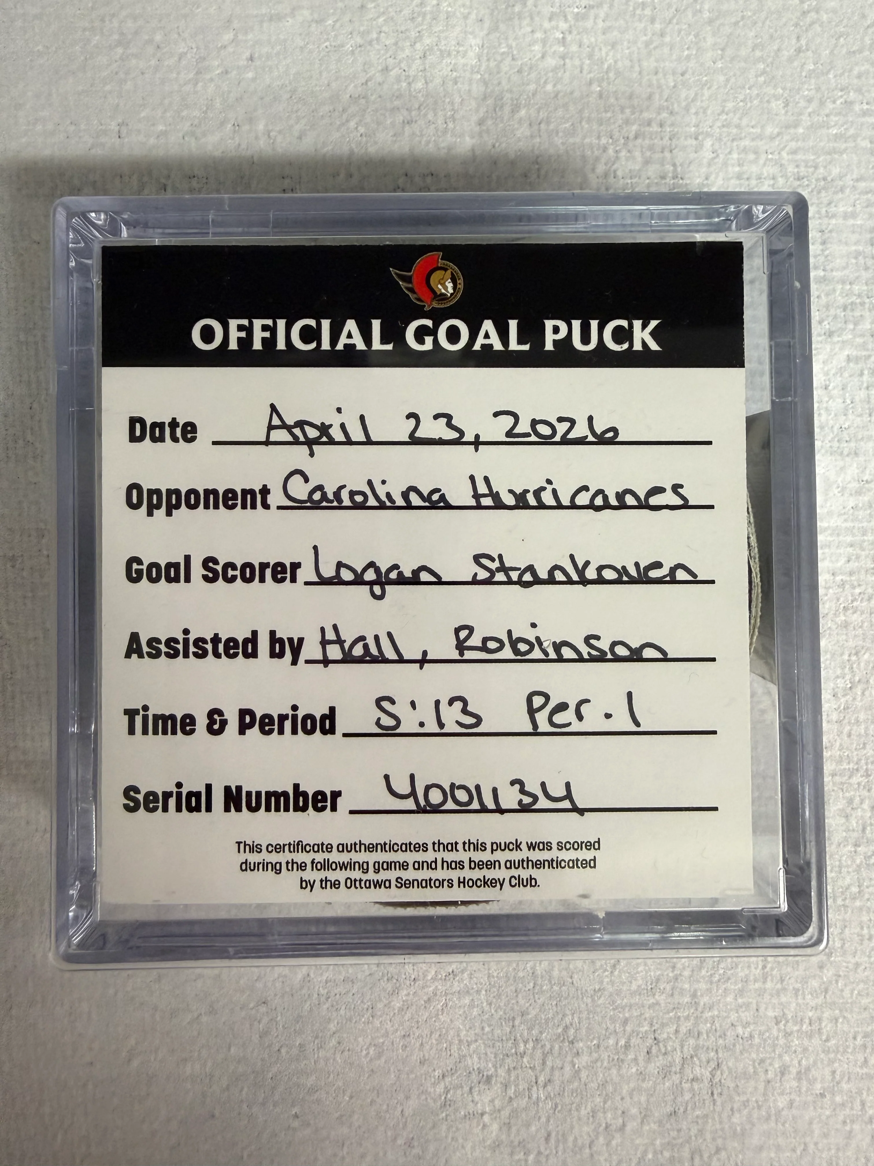 PLAYOFFS Apr 23 Logan Stankoven