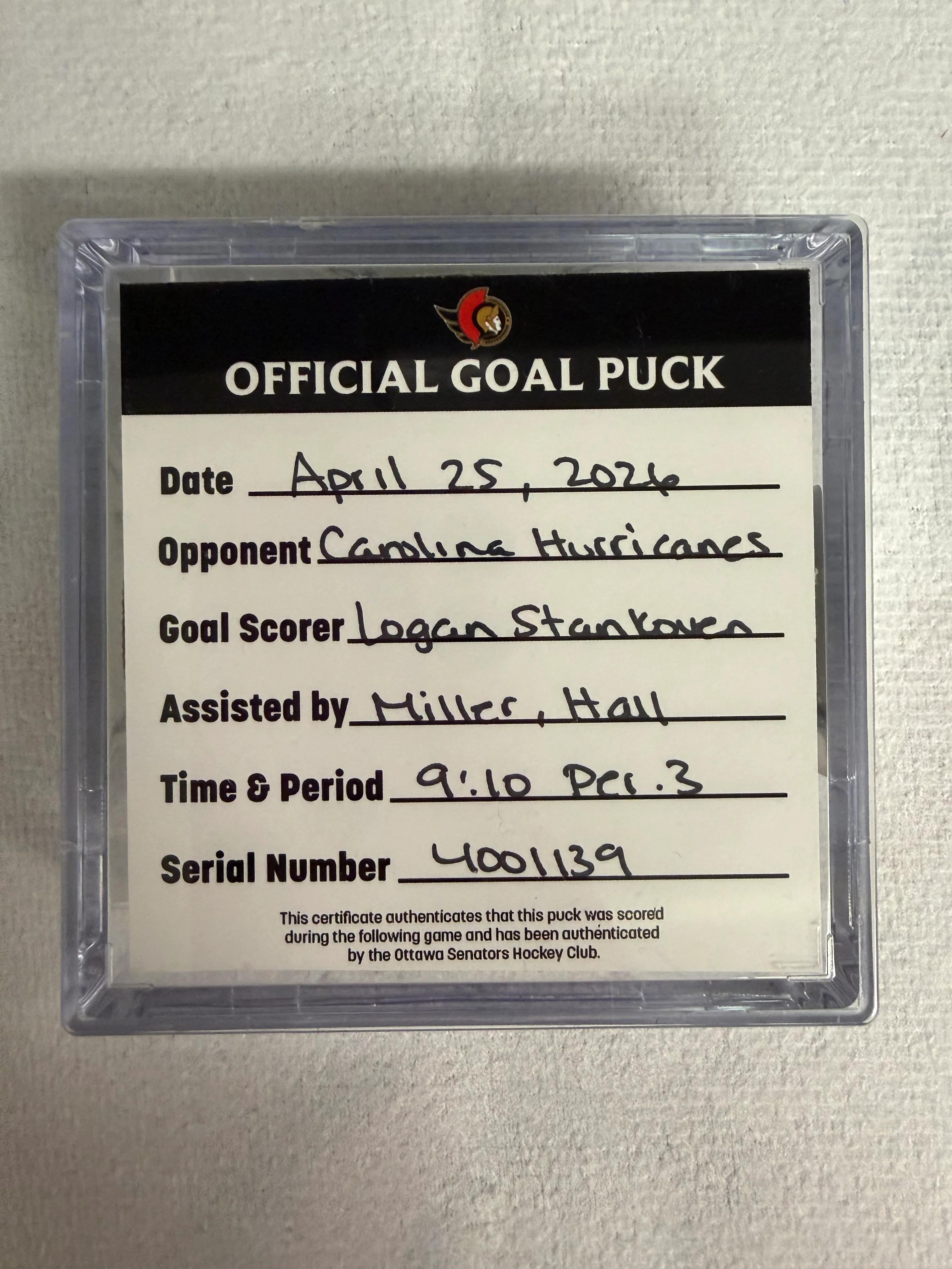 PLAYOFFS Apr 25 Logan Stankoven