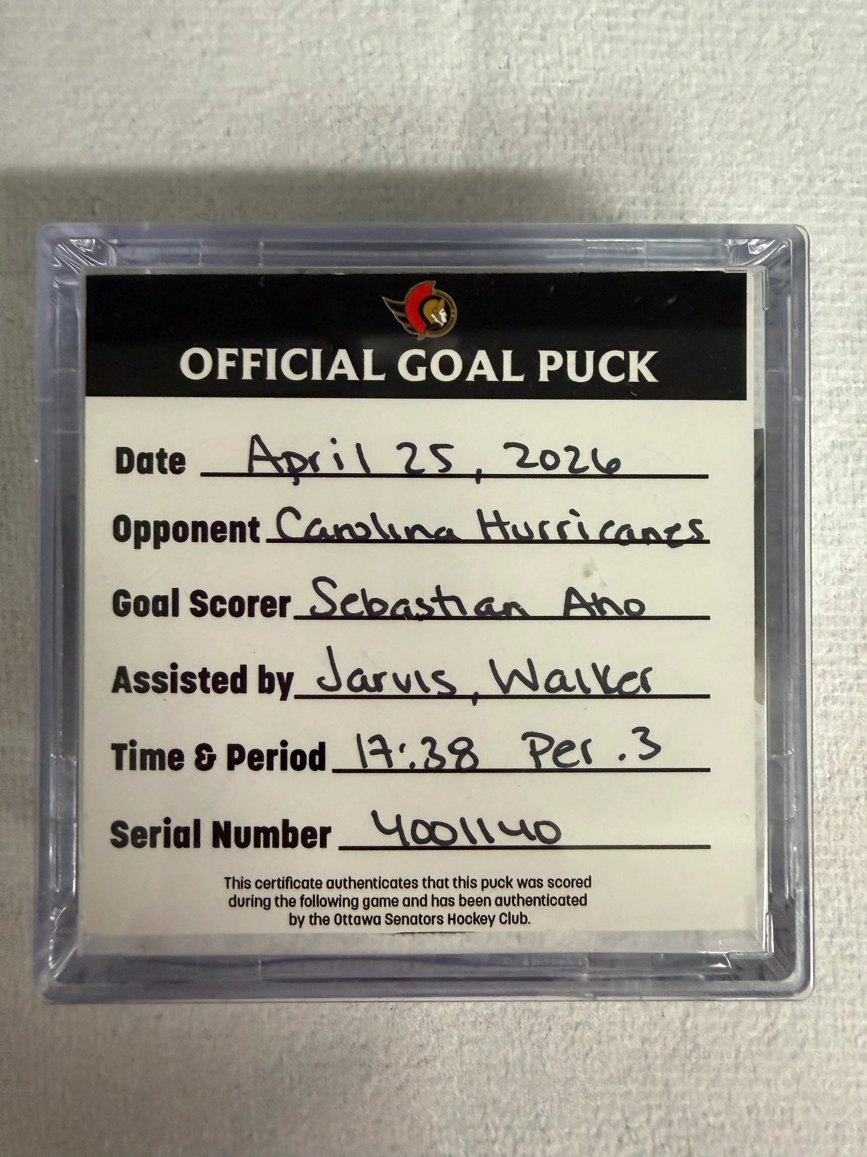 PLAYOFFS Apr 25 Sebastian Aho