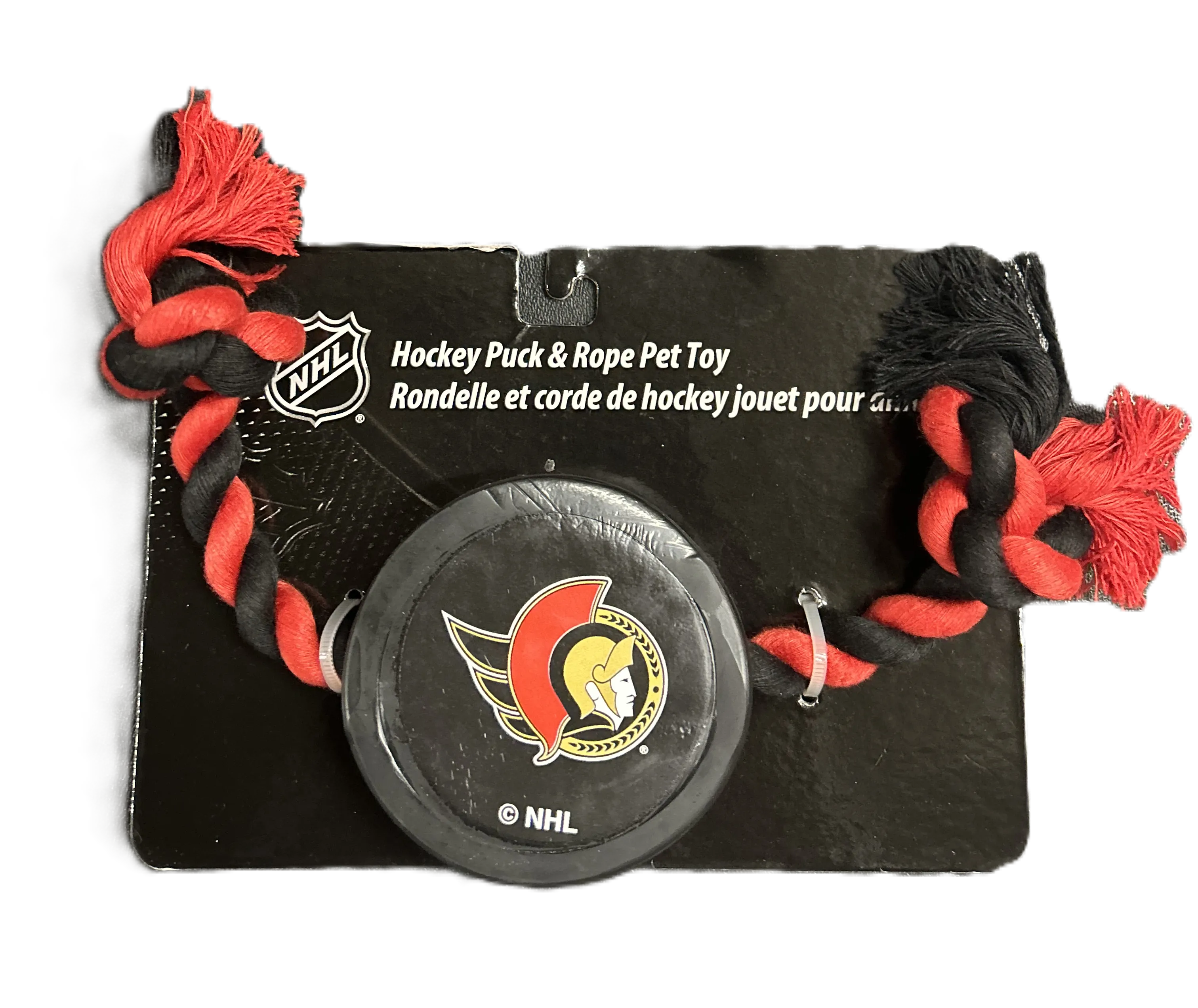 SENATORS HOCKEY PUCK DOG TOY