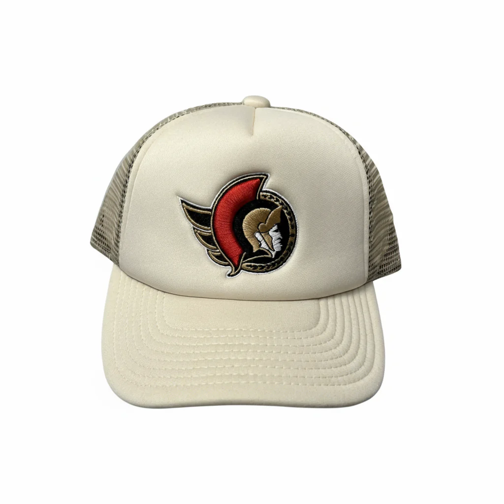Youth Evergreen Off White Trucker Cap - Image 3